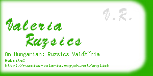 valeria ruzsics business card